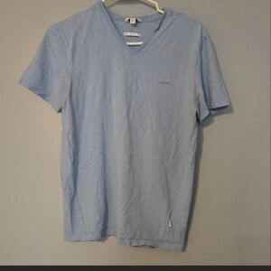 Calvin Klein Sky Blue V-Neck Tee